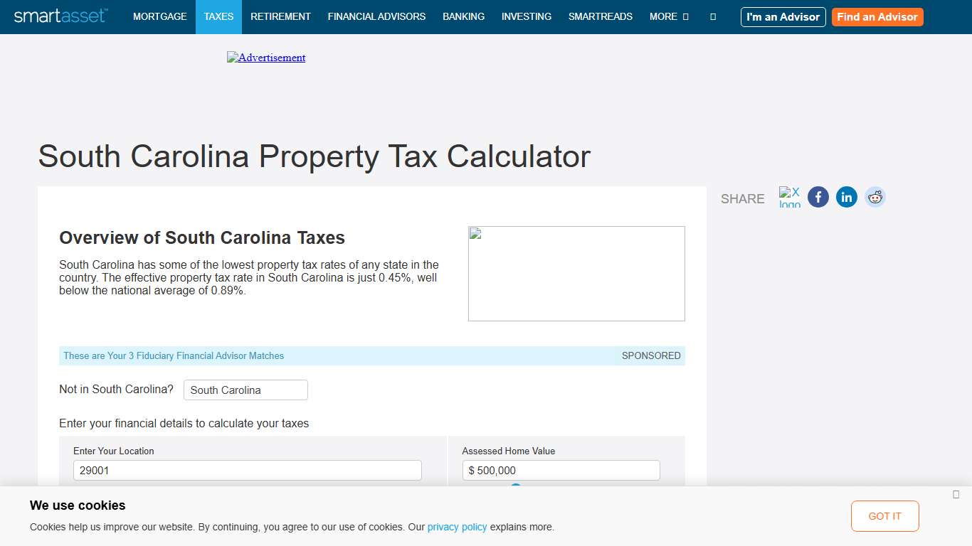 South Carolina Property Tax Calculator - SmartAsset