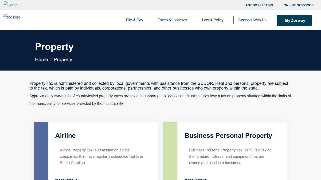 Property South Carolina Department of Revenue